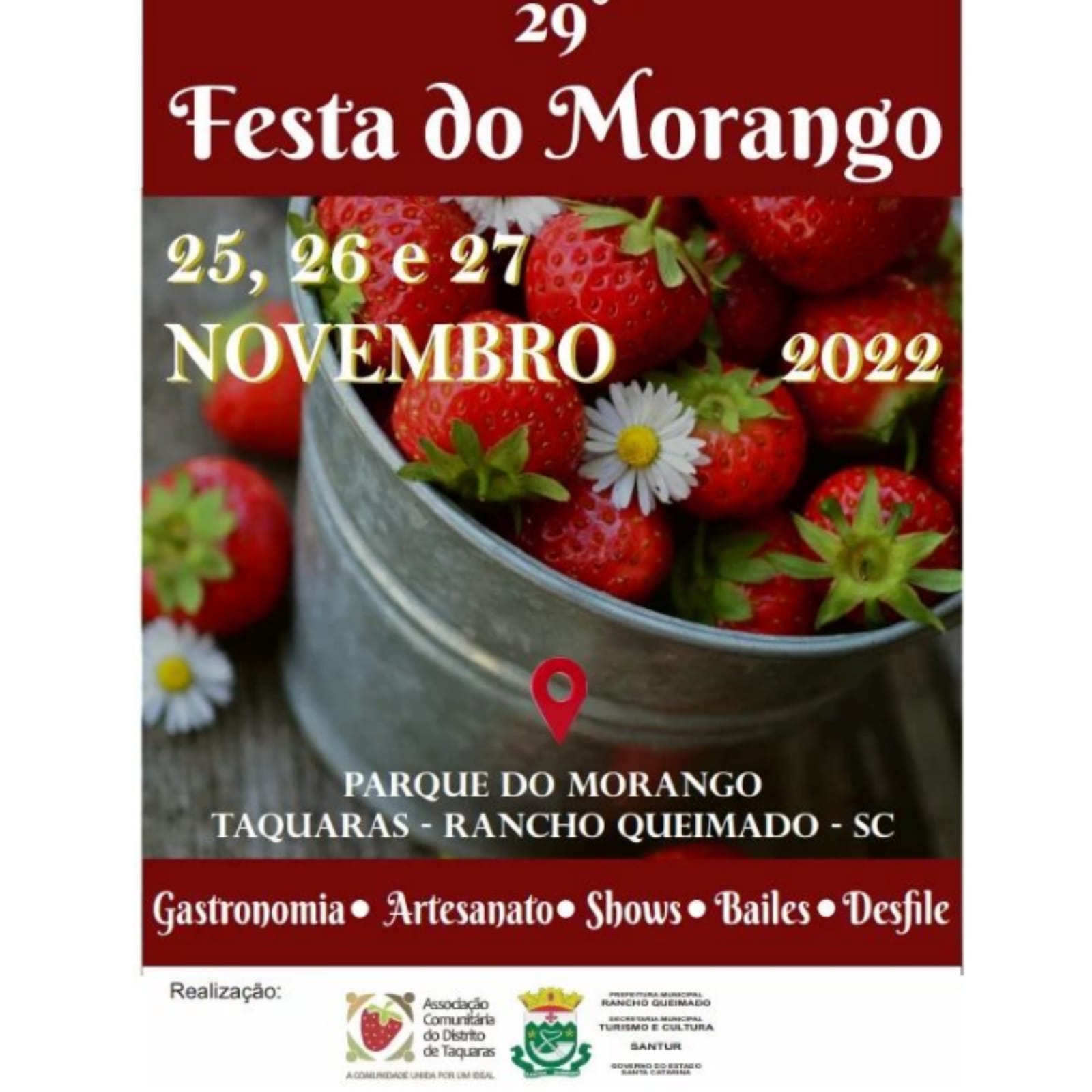 29ª Festa do Morango em Taquaras – Santa Catarina