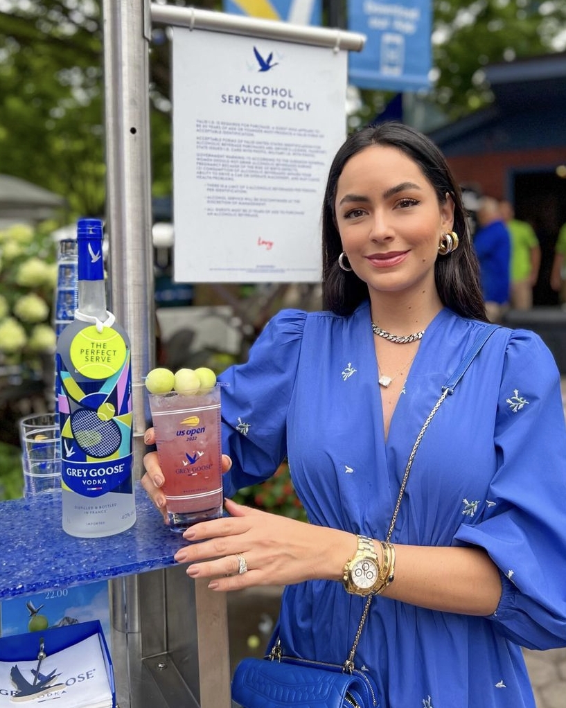 A convite de Grey Goose, Lu Tranchesi marca presença no torneio US Open 2022