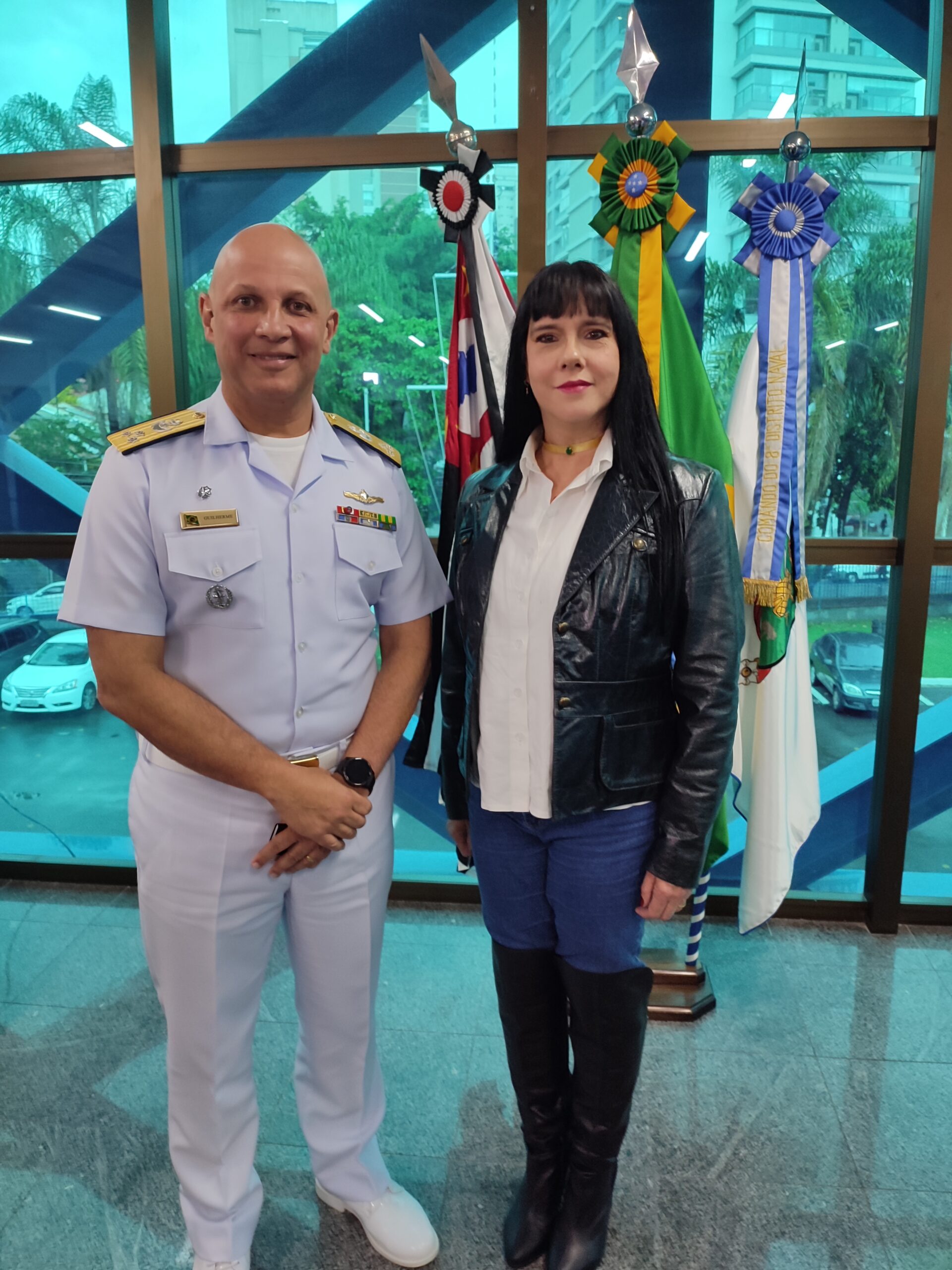 Ana Bittar participou da coletiva de imprensa no 8° Distrito Naval sobre o Salão de Belas Artes