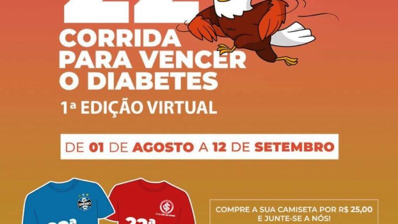 22ª Edição da Corrida para Vencer o Diabetes será realizada virtualmente