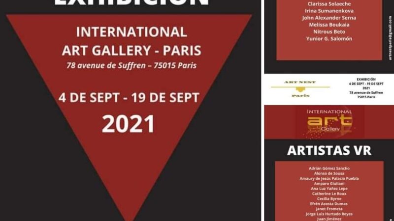 Teresa Kodama participa com sua arte da Exhibition International Art Gallery da Art Nest em Paris