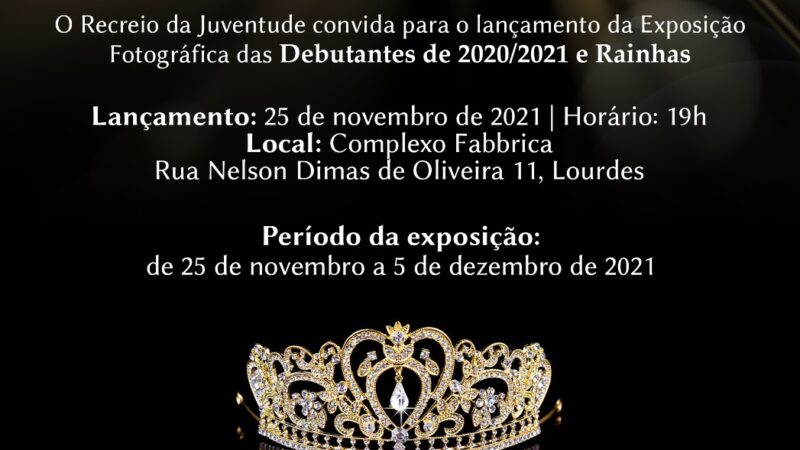 Recreio da Juventude lança exposição fotográfica Beleza Real – Um olhar sob o Palácio Piratini com as debutantes 2020/2021, nesta quinta-feira (25), em Caxias do Sul