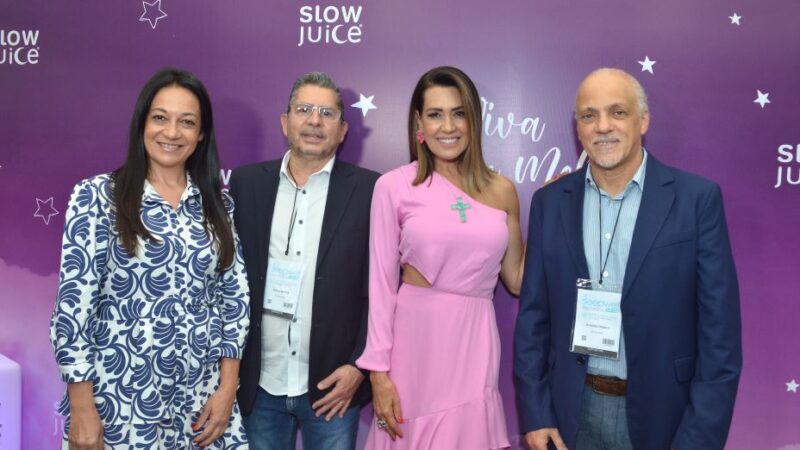 Solange Frazão é presença vip no stand Slow Juice para o mercado do sono na Feira Sleep Well