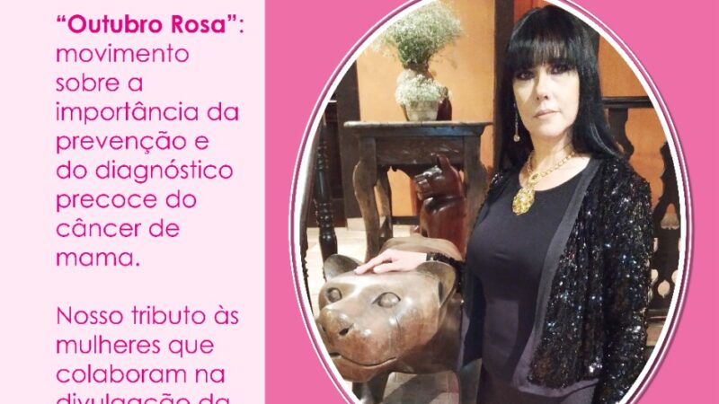 A jornalista e artista plástica Ana Bittar, participa da Exposição “Outubro Rosa” no Metrô de São Paulo