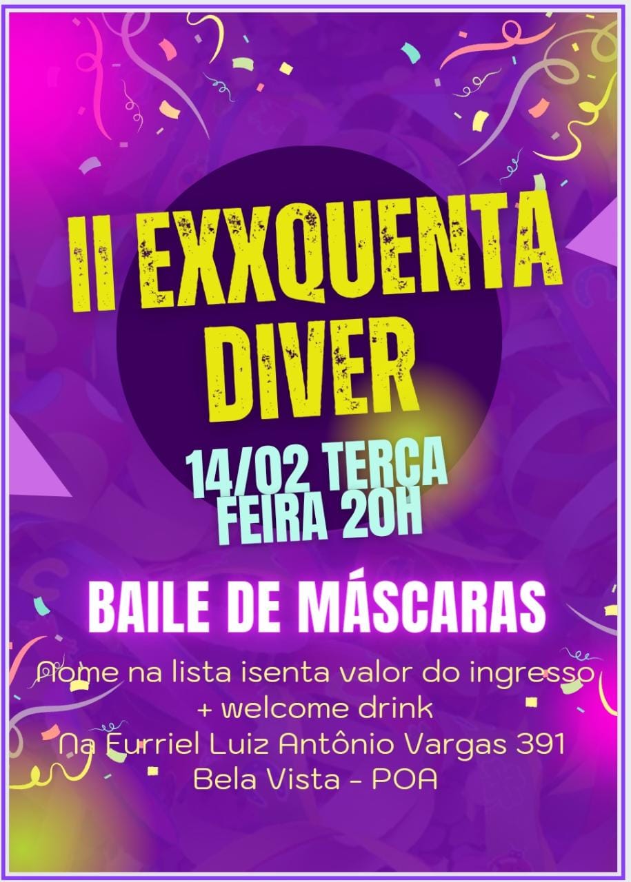 Antecipação da folia com o Exxquenta Diver 