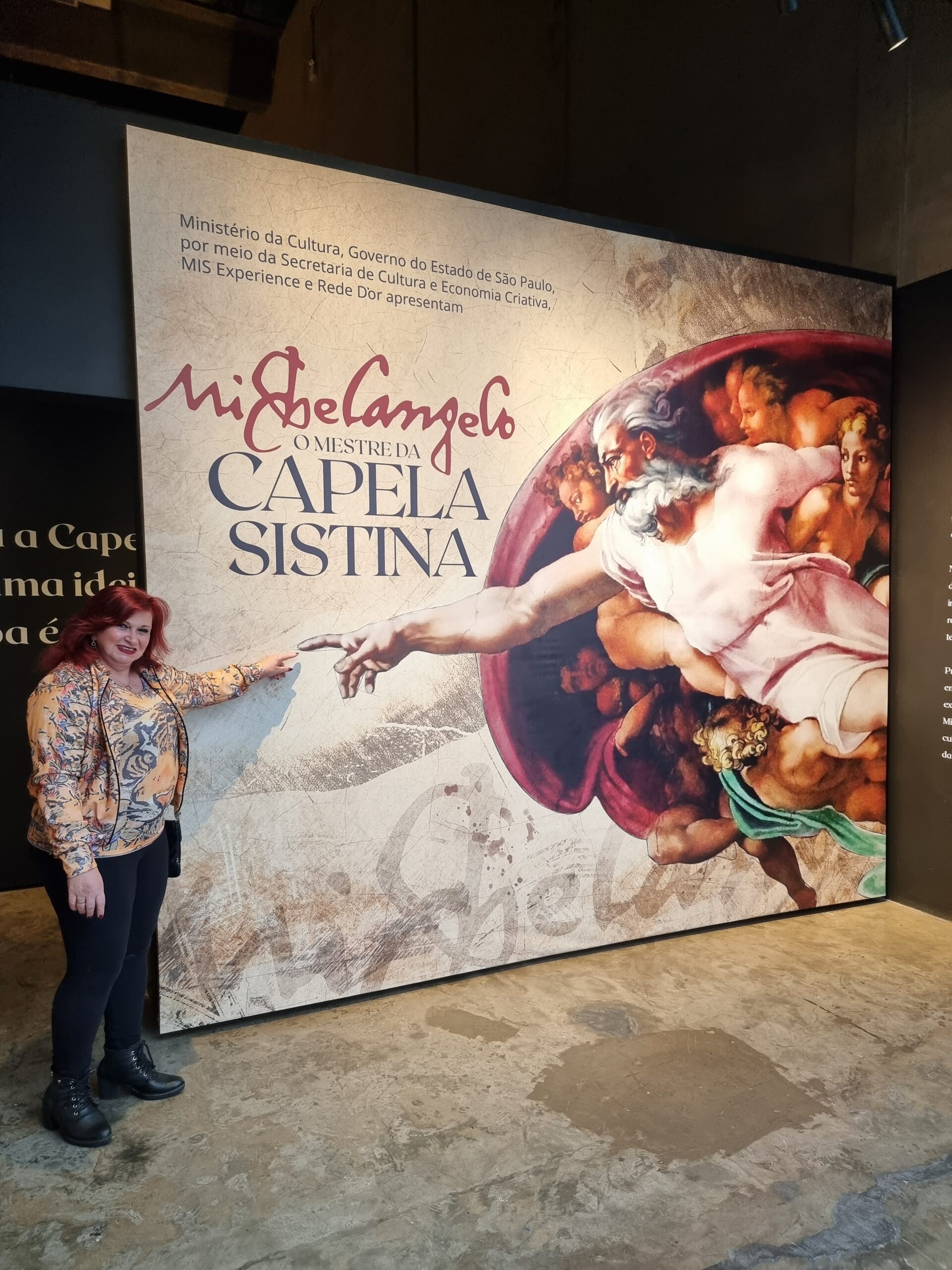 Teresa Kodama e a filha Alessandra Kodama visitaram a Exposição “Michelangelo: o Mestre da Capela Sistina 