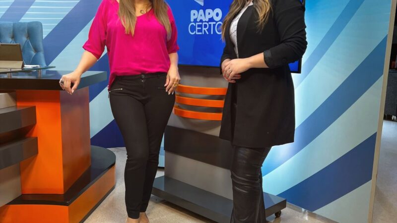 Hellen Carolina no programa Papo Certo da Ulbra TV