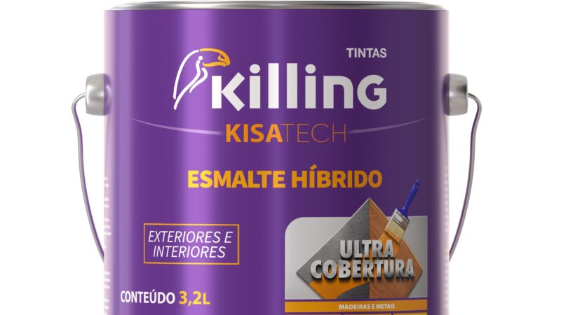 Tintas Killing lança o primeiro esmalte sintético diluído com água do Brasil