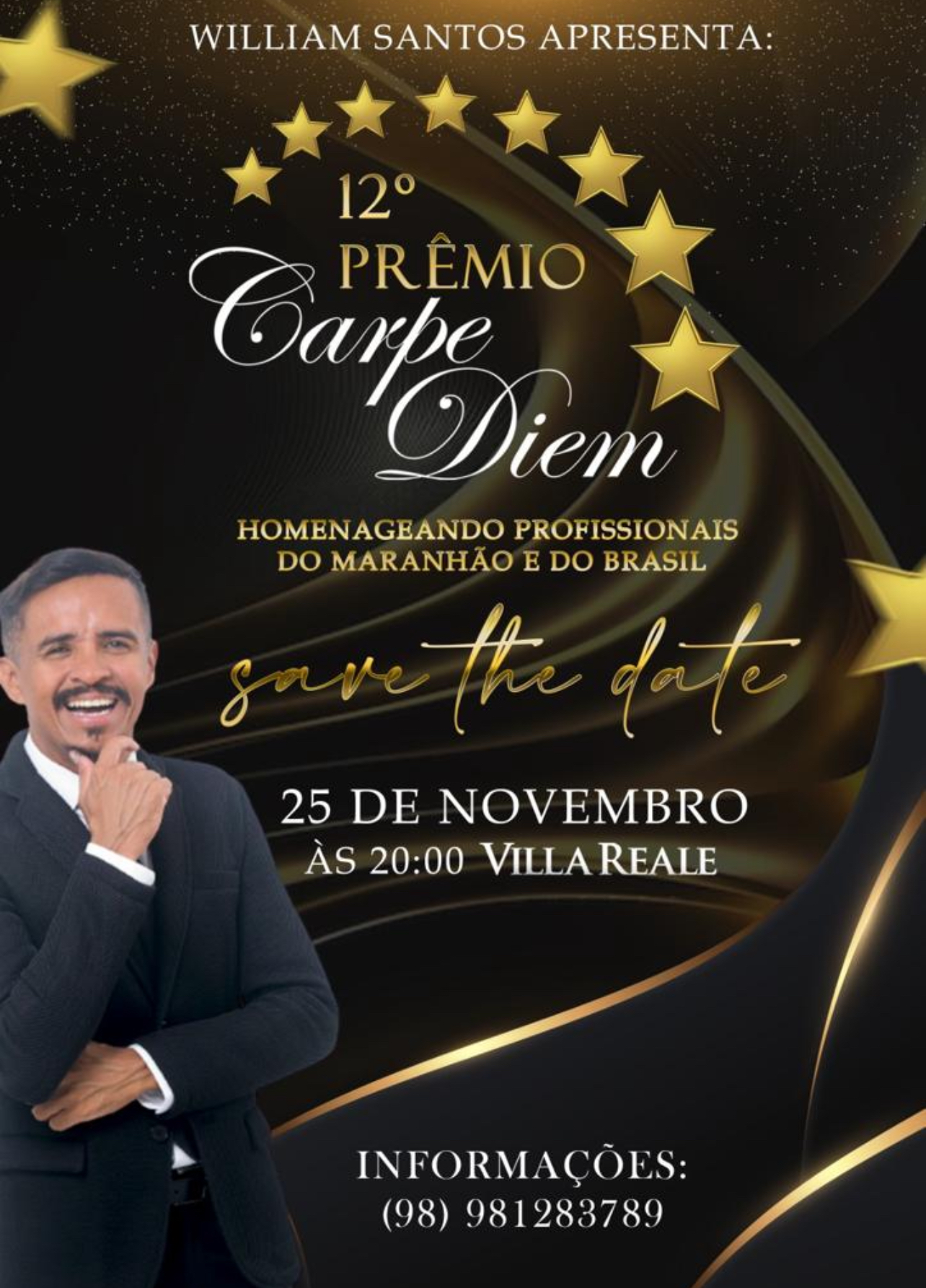 William Santos celebra a 12° edição do Prêmio Carpe Diem 2023