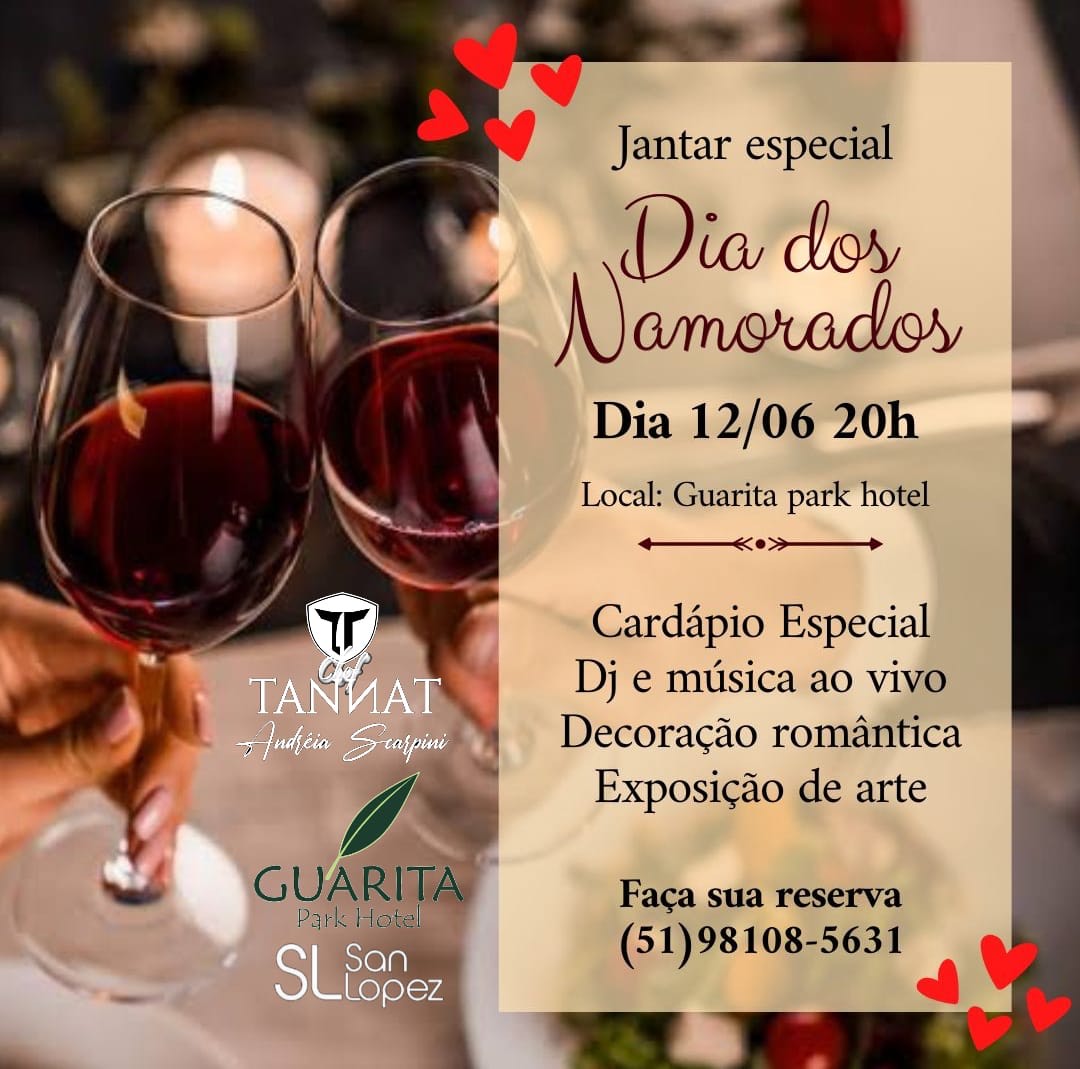 Evento diferenciado une Artes Plásticas, Gastronomia e Música para casais apaixonados em Torres