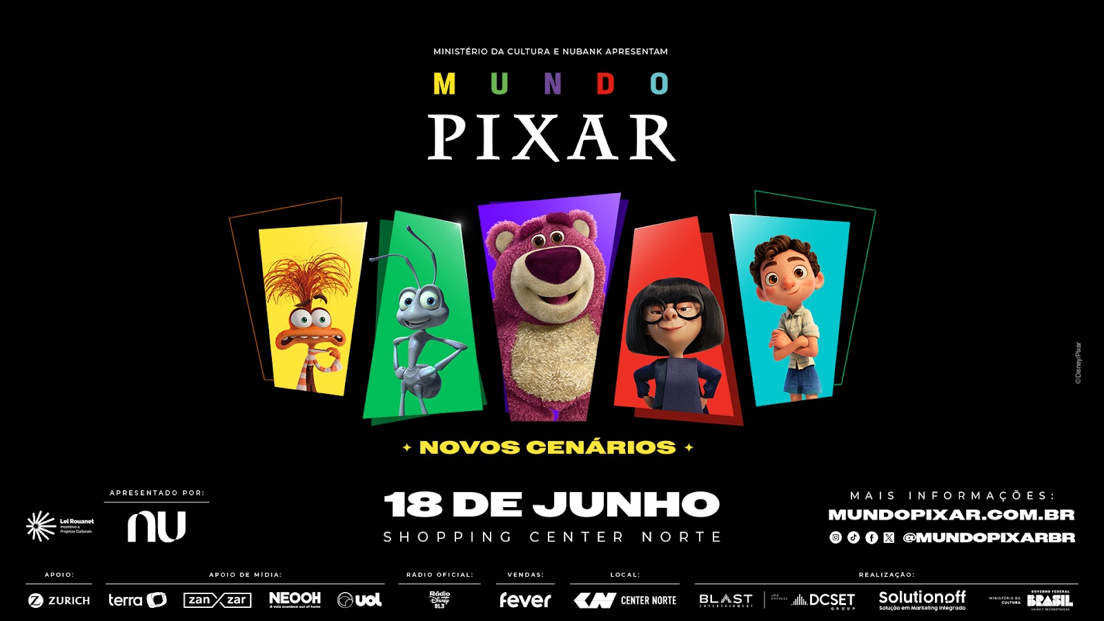 Mundo Pixar está de volta a São Paulo com a maior edição já realizada no Brasil