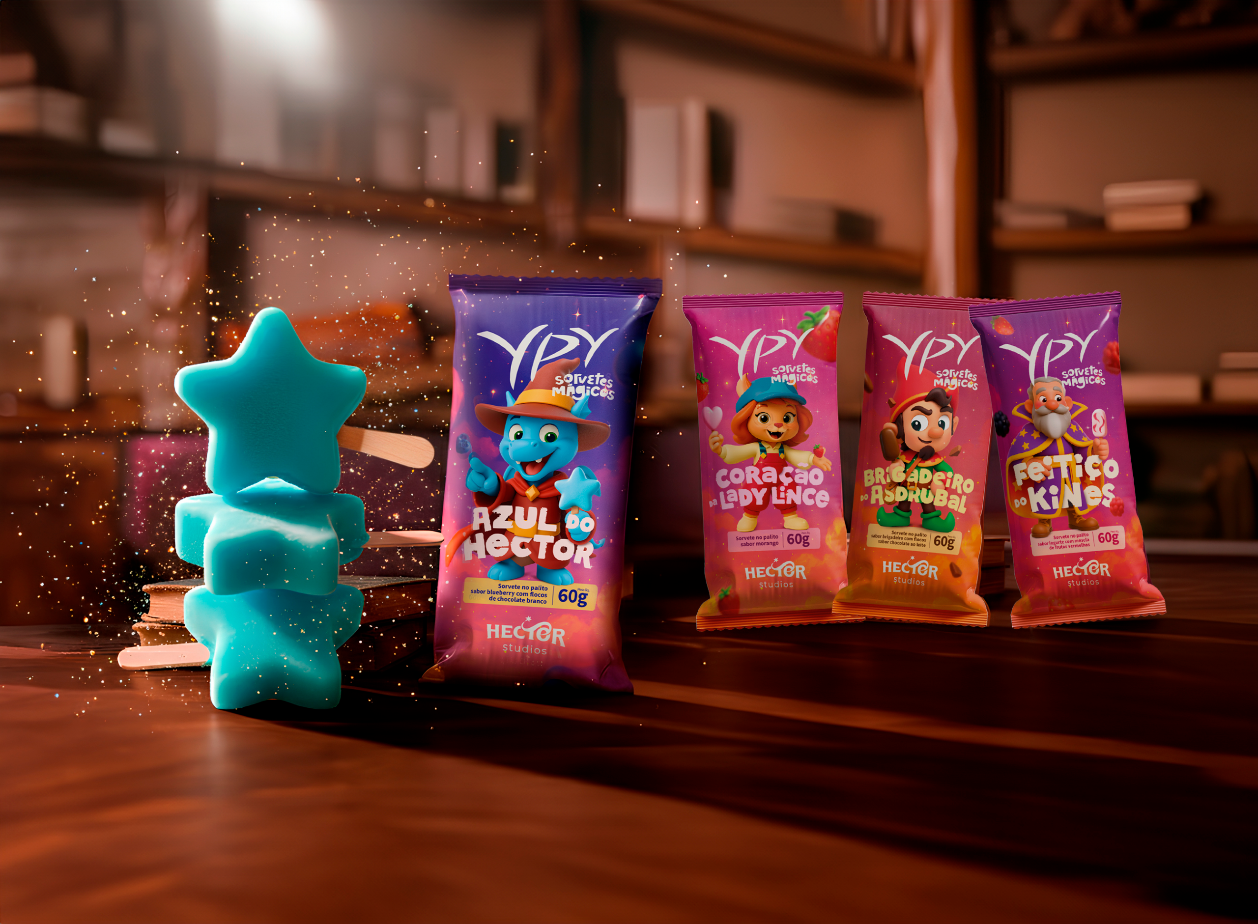 Hector Dragão e YPY lançam linha de picolés e sorvetes para crianças