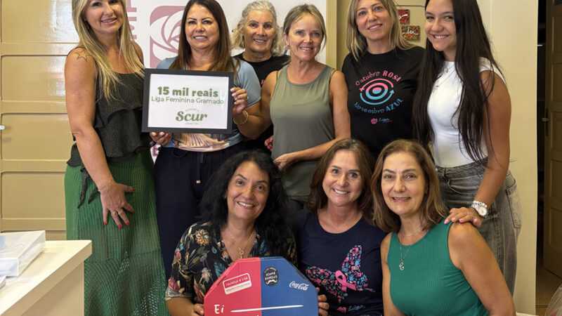 Scur Pizzaria entrega doação para Liga Feminina de Combate ao Câncer