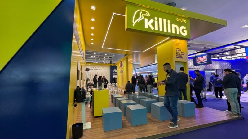 Tinta com tecnologia de limpeza fácil em acabamento fosco é o lançamento do Grupo Killing na Construsul 2026