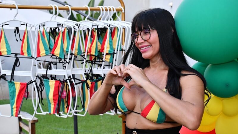 Paulinha Aguiar celebra sucesso de vendas: coleção Jamaica Brasileira, da Anas Biquínis, ultrapassa 600 peças vendidas