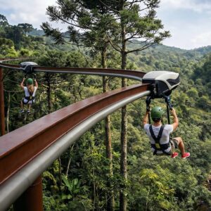 Parque do Caracol anuncia novo atrativo: Encaracolada, uma tirolesa em curva motorizada
