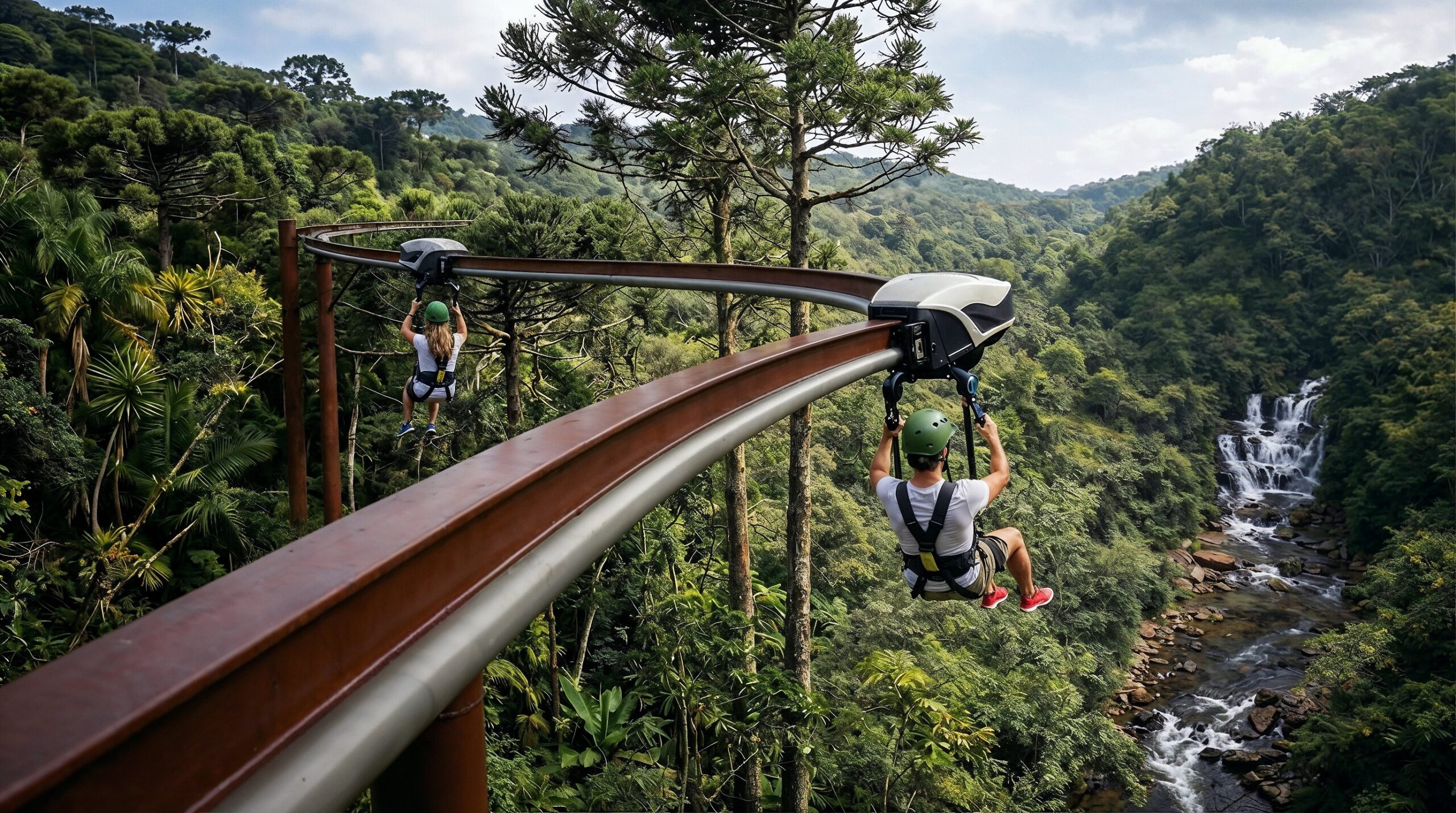 Parque do Caracol anuncia novo atrativo: Encaracolada, uma tirolesa em curva motorizada